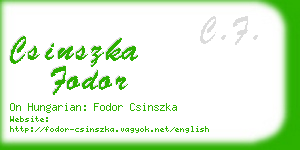 csinszka fodor business card